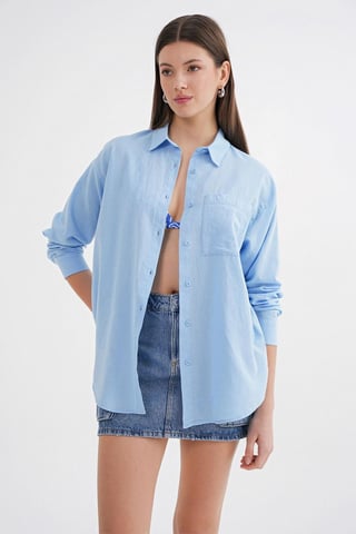 Oversize Linen Blend Shirt