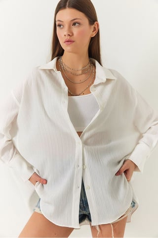Oversized Textured Shirt