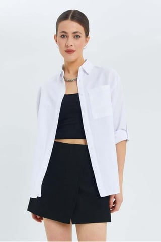 Long Sleeve Button-Up Shirt with Pocket