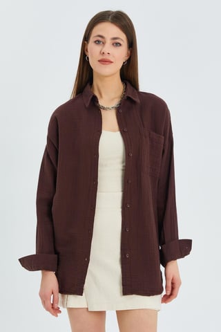 Oversize Shirt with Pocket Detail