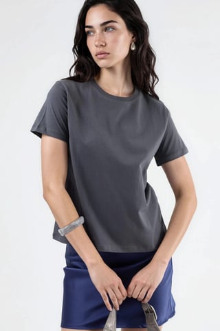 Plain Crew Neck Cotton T-Shirt