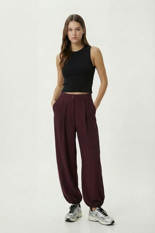 High Waist Pleated Salwar Pants