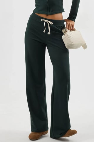 Straight Leg Sweatpants with Drawstring