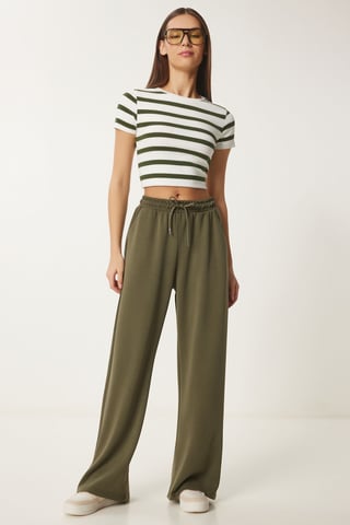 Wide Leg Drawstring Waist Sweatpants