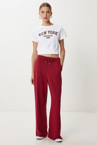 Wide Leg Drawstring Waist Sweatpants