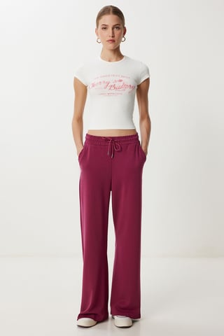 Wide Leg Drawstring Waist Sweatpants