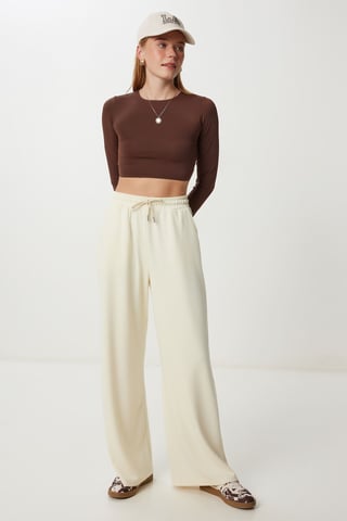 Wide Leg Drawstring Waist Sweatpants