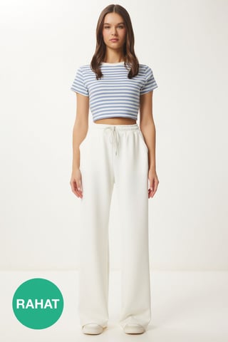 Wide Leg Drawstring Waist Sweatpants