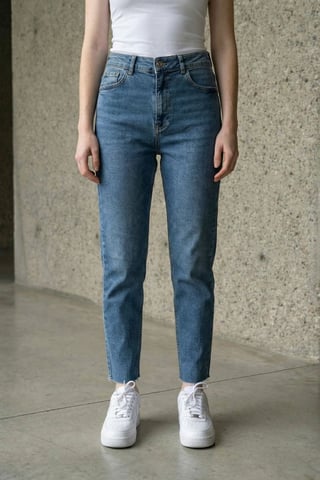 High Waist Skinny Leg Denim Pants