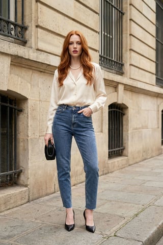High Waist Skinny Leg Denim Pants
