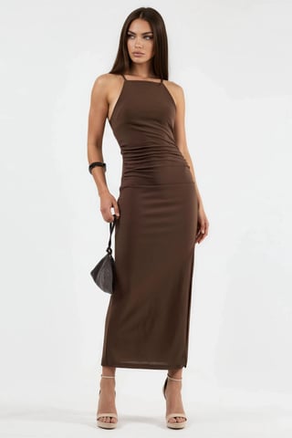 Maxi Dress with Drape Detail