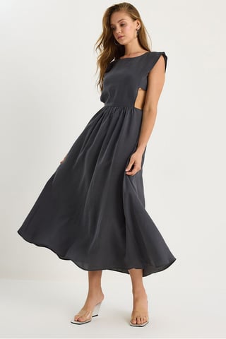 Cut Out Detailed Midi Dress