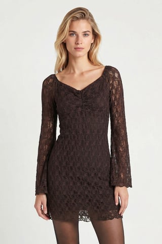 Bardot Lace Midi Dress