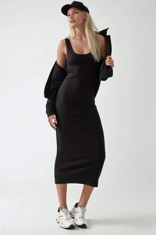 Soft Touch Basic Midi Dress