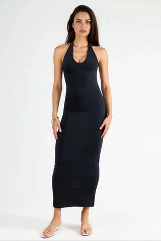 Halter Neck Midiklänning