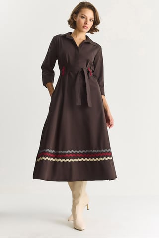 Embroidered Midi Dress