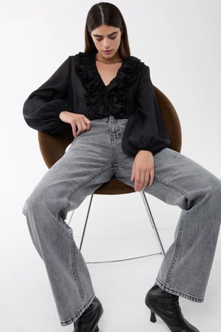 Gewassen Rechte Jeans