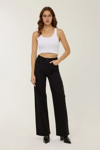 Hoge Taille Wijde Pijpen Jeans