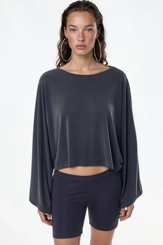 Loose Fit Boat Neck Blouse