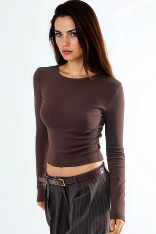 Long Sleeve Crew Neck Blouse