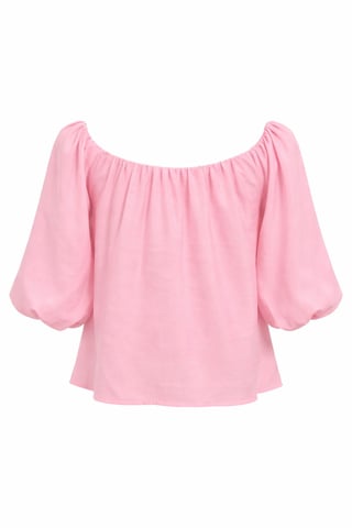 Modal Blended Blouse with Madonna Collar and Ruffle Detail