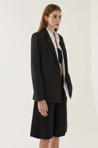 Fodrad Blazer med Detaljer