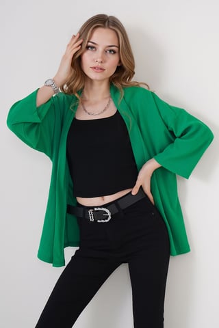 Textured Loose Fit Shawl Collar Kimono