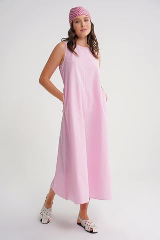 Relaxed Fit Maxi Dress with Pockets