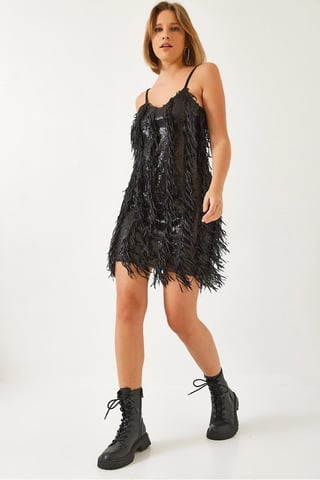 Strapless Mini Dress with Frills