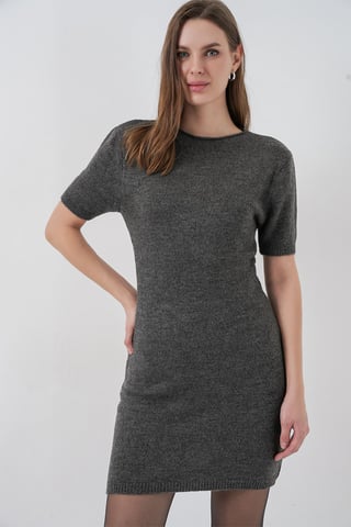 Basic Mini Knitwear Dress