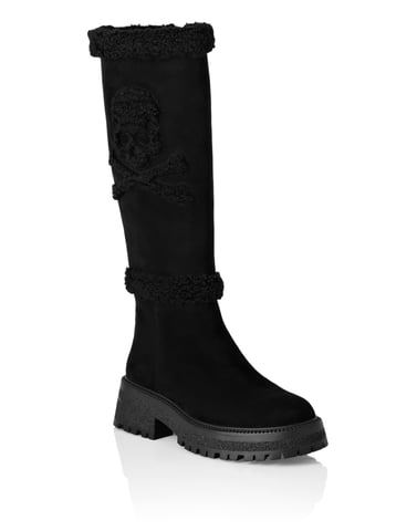 Boots Mid Flat Skull
