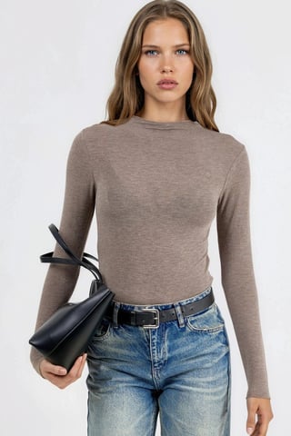Long Sleeve Slim Fit Blouse