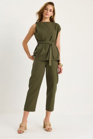 Blouse-Pants Two Pieces Set