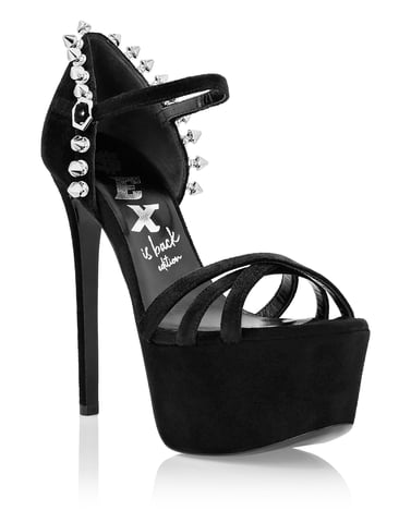 Suede Sandals High Heels