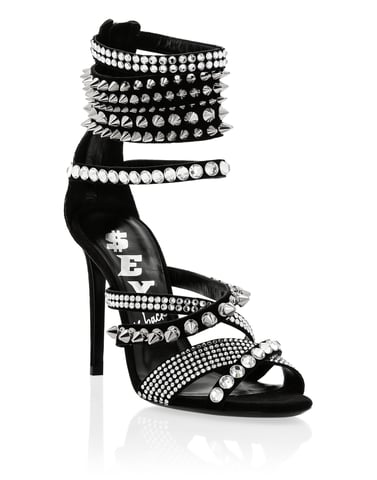 Suede Sandals High Heels