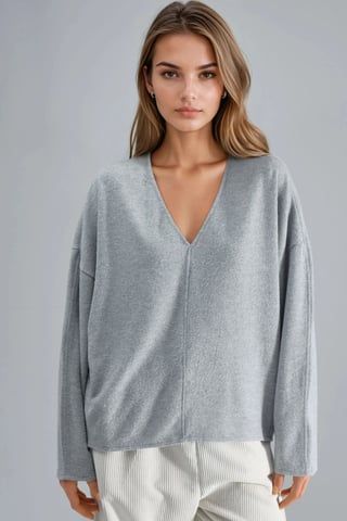 V-Neck Long Sleeve Blouse