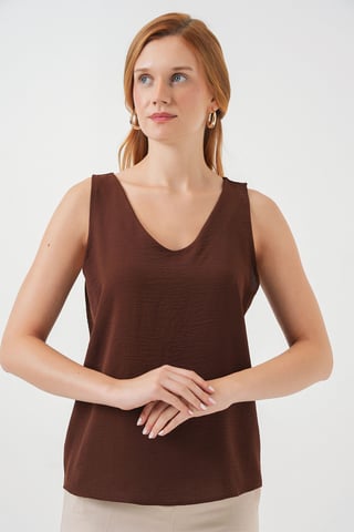 V-Neck Pull-On Blouse