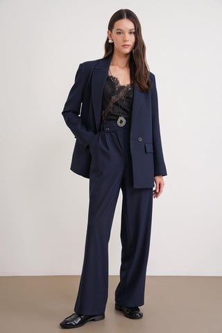 High Waist Straight Leg Pants