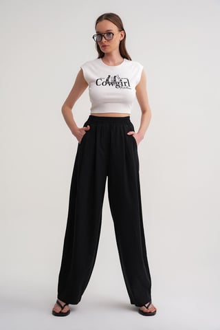 Straight Fit Linen Pants