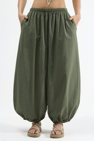 Elastic Waist Balloon Pants