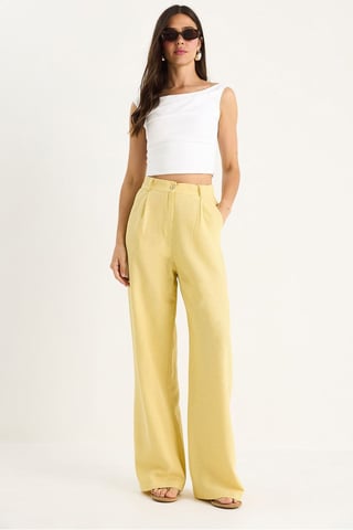 High Waist Palazzo Pants with Pleats