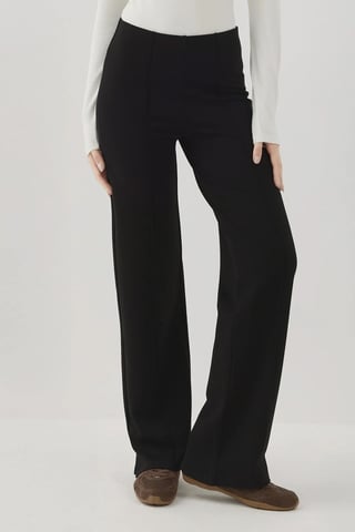Elasitc High Waist Wide Leg Pants