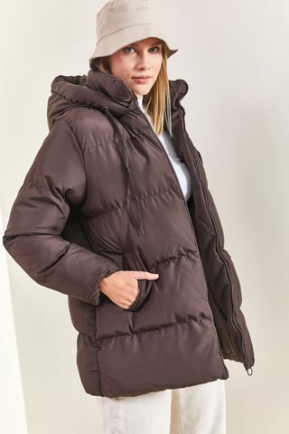 Hooded Thick Puffer Down Coat