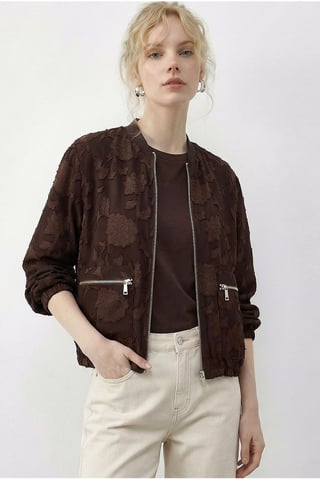 Floral Oversized Bomber Jacket