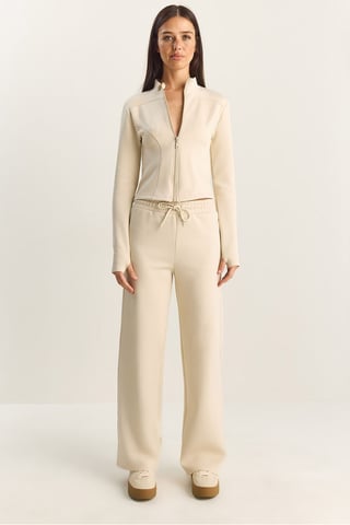 Jacket and Straight Leg Pants Two Piece Set