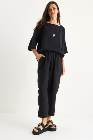 Oversized Boat Neck Polyester Two-Piece Co-ord Set