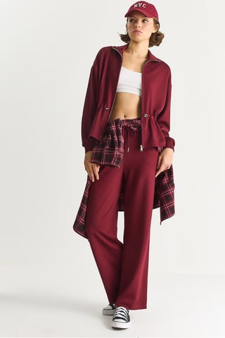 Fitted Long Sleeve Jacket and Flare Pants Co-ord Set