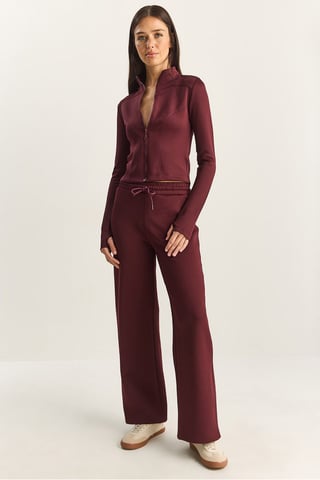 Jacket and Straight Leg Pants Two Piece Set