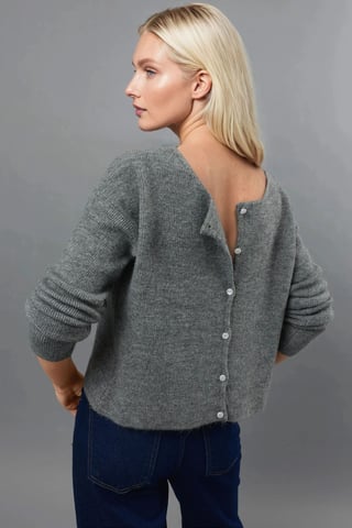 Ultra Soft Crew Neck Buttoned Dual-use Cardigan