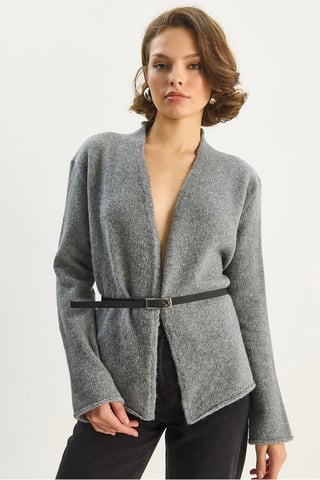 Belt Detailed Cardigan